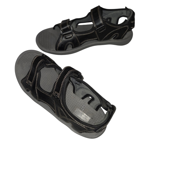 Phenix Black and Gray Sandals - Picture 1 of 6